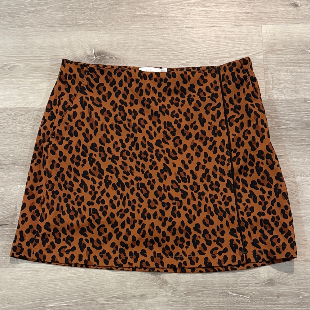Lady Hagen Brown and Black Animal Print Mini‎ Skirt